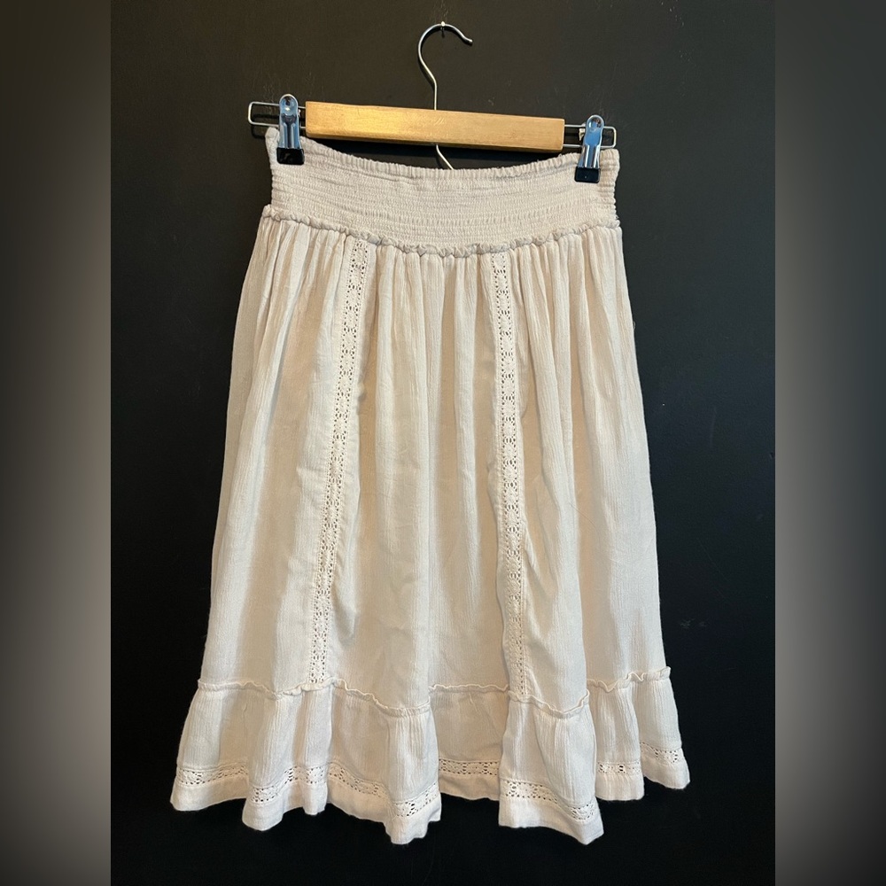 Flowy Eyelet Midi skirt-Womens S